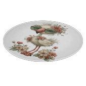 HÜBSCHER SOMMER FLAMINGO MIT BLUMEN SCHNEIDEBRETT (Ecke)