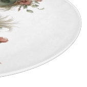 HÜBSCHER SOMMER FLAMINGO MIT BLUMEN SCHNEIDEBRETT (Ecke)