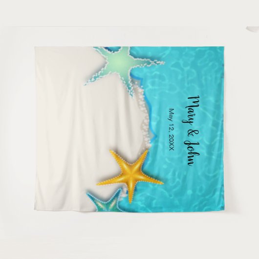 Hübscher Sommer-Strand-Hintergrund Wandteppich (Vorderseite (Horizontal))