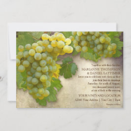 Hübscher Sommer Wein Weinberg Rustikale Hochzeit Einladung