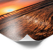 Hübscher Sonnenaufgang über Pensacola Beach Pier Fotodruck (Ecke)