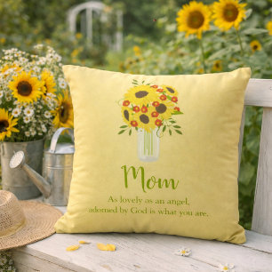 Hübscher Sonnenblumenstrauß für Mama Kissen
