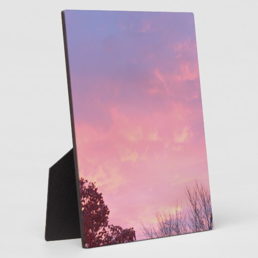 Hübscher Sonnenuntergang im Park EASEL Fotoplatte (Seite)