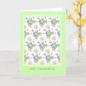 Hübscher spanische Sprachgruß-mit Blumengeburtstag Karte (Gelbe Blume)