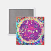 Hübscher Spaß Blumen Moderne Inspirivity Magnet (Vorderseite/Rückseite)