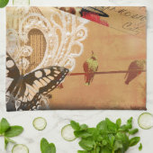 Hübscher Spitze-Rand-Vintager Küchentuch (Gefaltet)