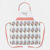 Hübscher Springtime-Blumendruck Personalisierte Sc Schürze (Vorderseite)
