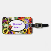 Hübscher Stiefmütterchen ~ Gepäck-Aufkleber Gepäckanhänger (Vorderseite horizontal)