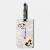 Hübscher Stiefmütterchen ~ Gepäck-Aufkleber Gepäckanhänger (Rückseite vertikal)