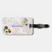 Hübscher Stiefmütterchen ~ Gepäck-Aufkleber Gepäckanhänger (Rückseite horizontal)