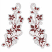 Hübscher Strampler Rote Jungfrau Reben und Blätter Aufkleber (Vorderseite)