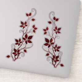 Hübscher Strampler Rote Jungfrau Reben und Blätter Aufkleber