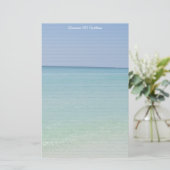 Hübscher Strand mit Bettüberzug Briefpapier (Stehend Vorderseite)