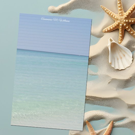 Hübscher Strand mit Bettüberzug Briefpapier