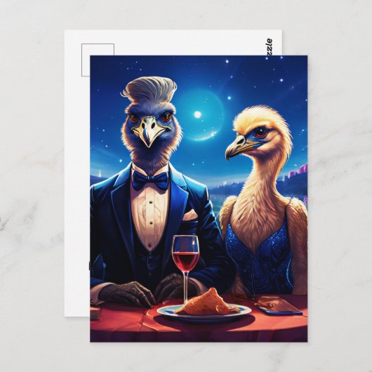 Hübscher Strauß Postkarte (Vorne/Hinten)