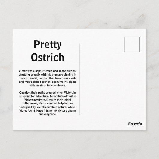 Hübscher Strauß Postkarte (Rückseite)