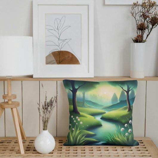 Hübscher Stream-Kissen Kissen