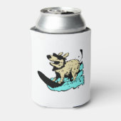 Hübscher Surfhund Dosenkühler (Kanne Rückseite)
