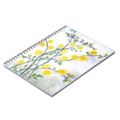 Hübscher Süßgelber Blossom Notizblock (Linke Seite)