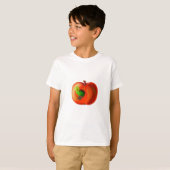Hübscher T - Shirt mit Happy Worm in Red Apple (Vorne ganz)