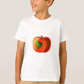 Hübscher T - Shirt mit Happy Worm in Red Apple (Vorderseite)