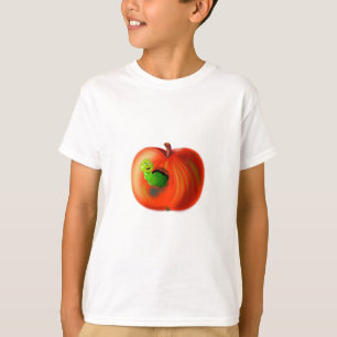 Hübscher T - Shirt mit Happy Worm in Red Apple