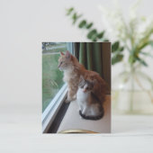 Hübscher Tag am Fenster Postkarte (Stehend Vorderseite)