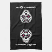 Hübscher Tag des toten Zuckerschädels Handtuch (Vertikal)