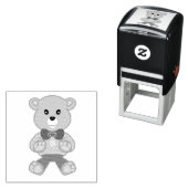 Hübscher Teddybär mit Fliege Permastempel (Beispiel)