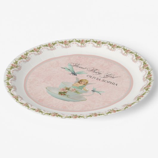 Hübscher Tee-Cup Party Kinderdusche Party Dekorati Pappteller (Schrägansicht)