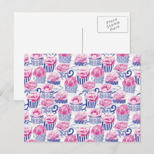 Hübscher Tee Postkarte (Vorne/Hinten)