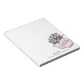 Hübscher Teekessel und Blume Lehrer - Merkblatt Notizblock (angewinkelt)