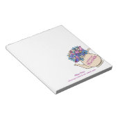 Hübscher Teekessel und Blume Lehrer - Merkblatt Notizblock (angewinkelt)