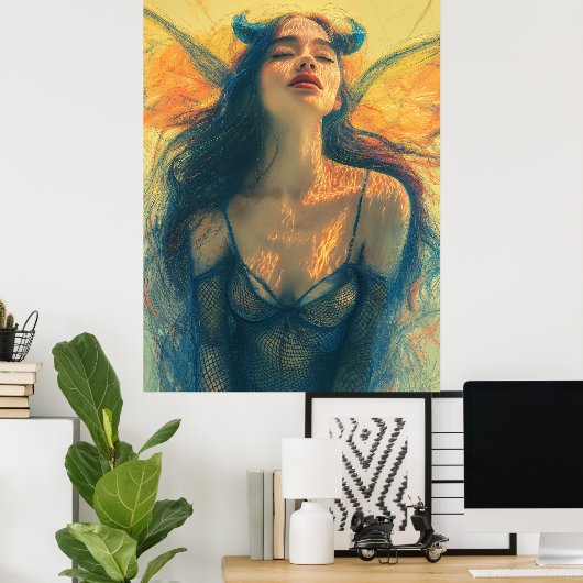 Hübscher Teufel 10037 Poster (Heimbüro)