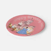 Hübscher Text für Princess & Castle Pappteller (Schrägansicht)