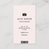 hübscher Text moderner Fotograf Visitenkarte (Rückseite)