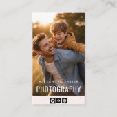 hübscher Text moderner Fotograf Visitenkarte (Vorderseite)