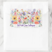 Hübscher Text, zartes Blumenmuster wird gut Rechteckiger Aufkleber (Tasche)