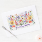 Hübscher Text, zartes Blumenmuster wird gut Rechteckiger Aufkleber (Umschlag)