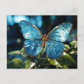 Hübscher transparenter Blauschmetterling Postkarte (Vorderseite)