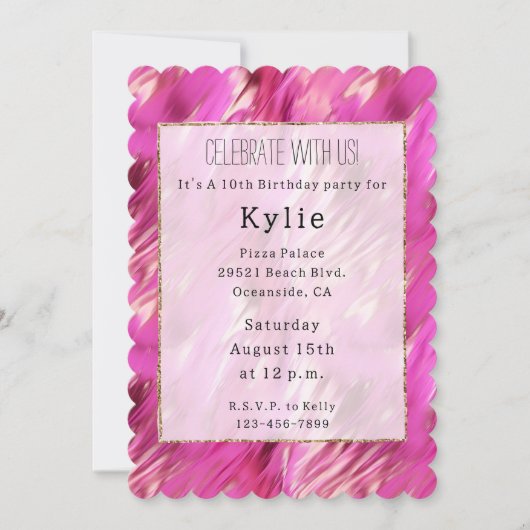 Hübscher Traum Rosa Einladung (Vorderseite)