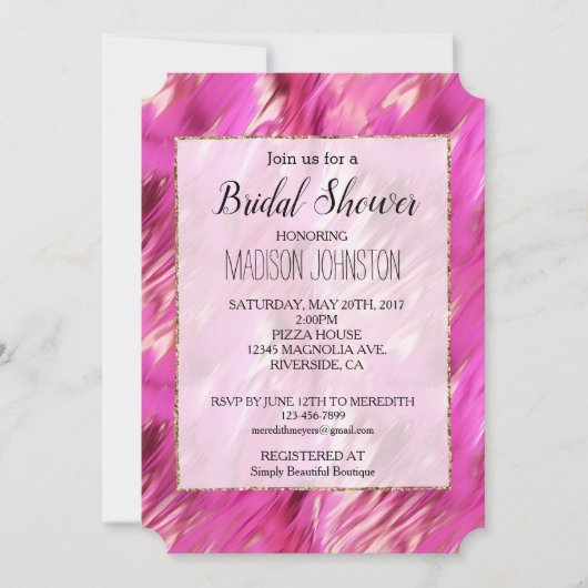 Hübscher Traum Rosa Einladung (Vorderseite)