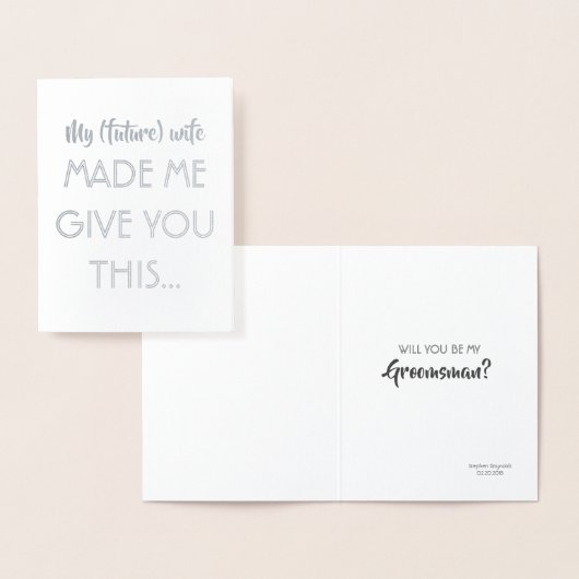 Hübscher Trauzeuge oder Trauzeuge MACHTE MICH ZU G Folienkarte (Anzeige)