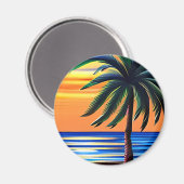 Hübscher tropischer Palmenbaum im Wind Magnet (Vorderseite/Rückseite)