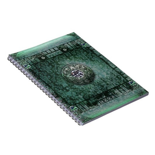 Hübscher Türkis-alter Band-mittelalterliches Notizblock (Rechte Seite)