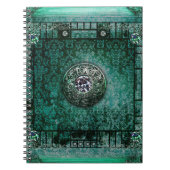 Hübscher Türkis-alter Band-mittelalterliches Notizblock (Vorderseite)