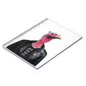 Hübscher und cooler Truthahn mit Brille und Jacke Notizblock (Linke Seite)