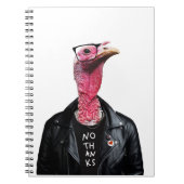 Hübscher und cooler Truthahn mit Brille und Jacke Notizblock (Vorderseite)
