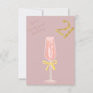 Hübscher und dennoch eleganter 21. Geburtstag Einladung