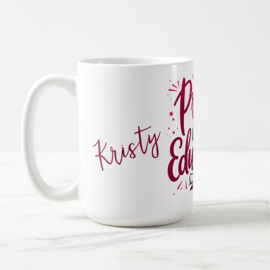 Hübscher und gebildeter Abschluss Kaffeetasse (Links)